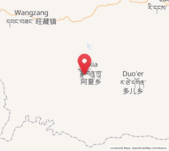 Map of Axia, Gansu