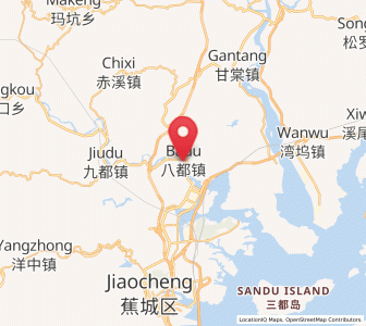 Map of Badu, Fujian