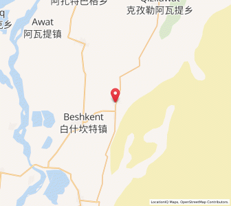Map of Bage'awati, Xinjiang