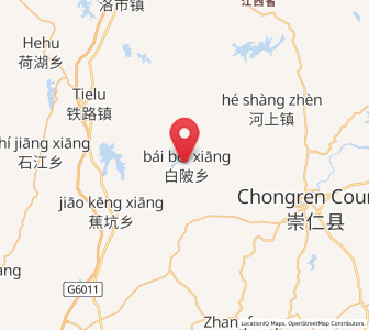 Map of Baibei, Jiangxi