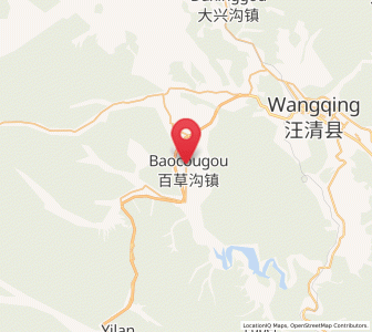Map of Baicaogou, Jilin
