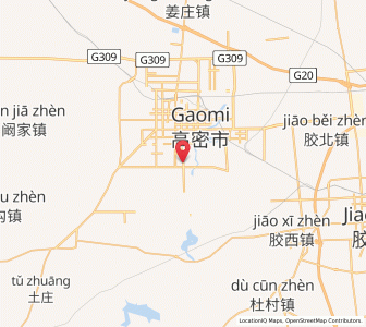 Map of Baicheng, Shandong