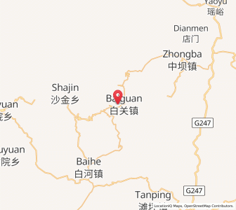 Map of Baiguan, Gansu