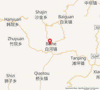 Map of Baihe, Gansu