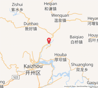 Map of Baihe, Chongqing