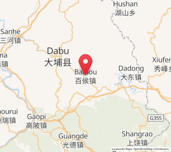 Map of Baihou, Guangdong