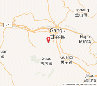 Map of Baijiawan, Gansu