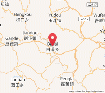 Map of Bailai, Fujian