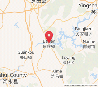Map of Bailian, Hubei