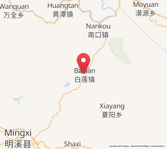 Map of Bailian, Fujian