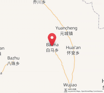 Map of Baima, Gansu
