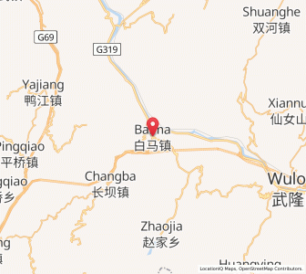 Map of Baima, Chongqing
