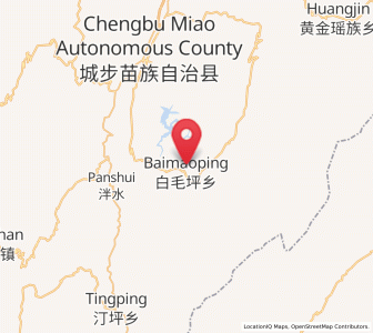 Map of Baimaoping, Hunan