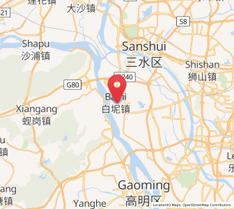 Map of Baini, Guangdong