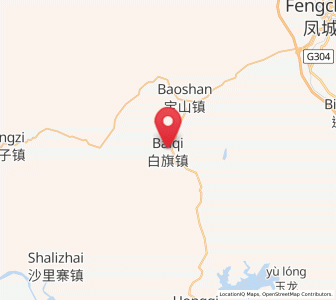 Map of Baiqi, Liaoning