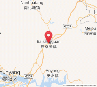 Map of Baisangguan, Hubei