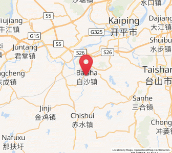 Map of Baisha, Guangdong