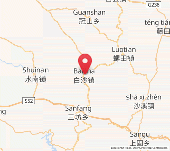 Map of Baisha, Jiangxi
