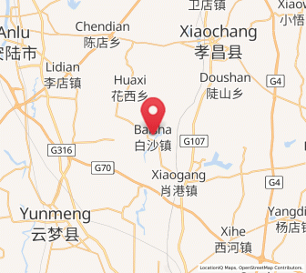 Map of Baisha, Hubei