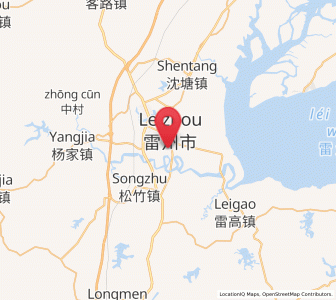Map of Baisha, Guangdong