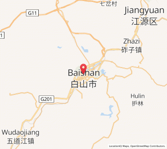 Map of Baishan, Jilin