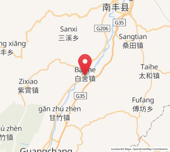 Map of Baishe, Jiangxi