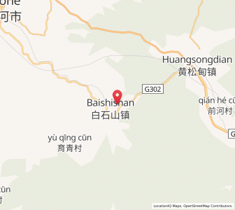 Map of Baishishan, Jilin