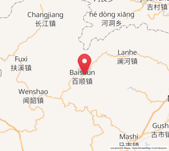 Map of Baishun, Guangdong