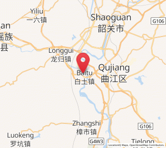 Map of Baitu, Guangdong