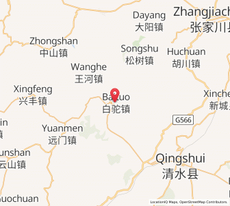 Map of Baituo, Gansu