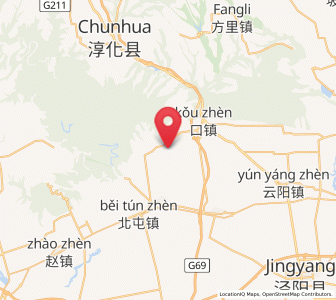 Map of Baiwang, Shaanxi