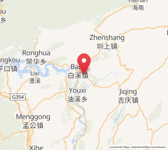 Map of Baixi, Hunan