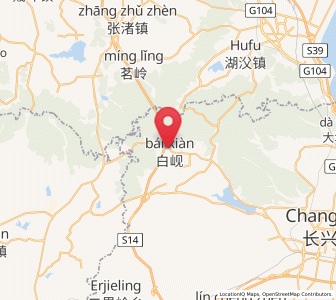 Map of Baixian, Zhejiang