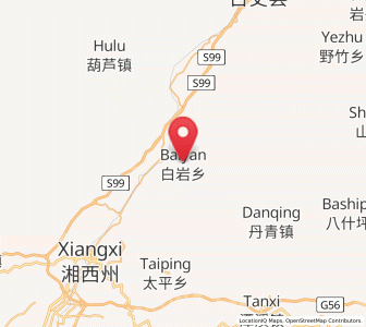 Map of Baiyan, Hunan