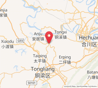 Map of Baiyang, Chongqing