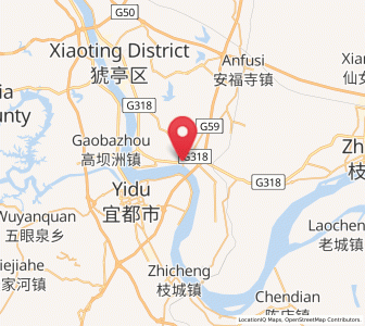 Map of Baiyang, Hubei