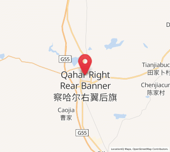 Map of Baiyin Chagan, Inner Mongolia