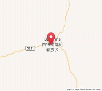 Map of Baiyinna, Heilongjiang