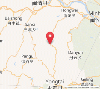 Map of Baiyun, Fujian