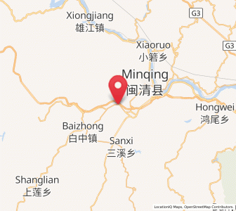 Map of Baizhang, Fujian