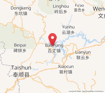 Map of Baizhang, Zhejiang