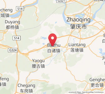 Map of Baizhu, Guangdong