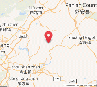 Map of Baizhu, Zhejiang