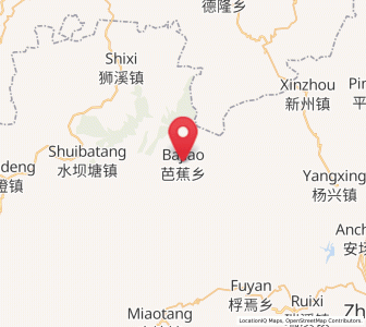 Map of Bajiao, Guizhou