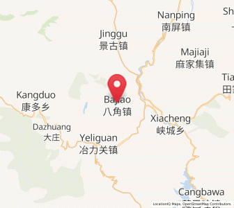 Map of Bajiao, Gansu