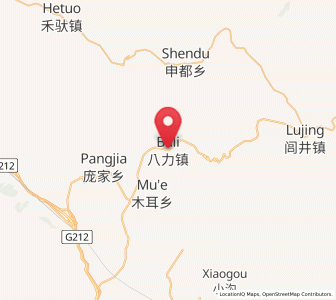 Map of Bali, Gansu