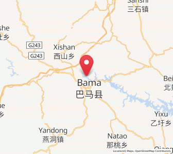 Map of Bama, Guangxi