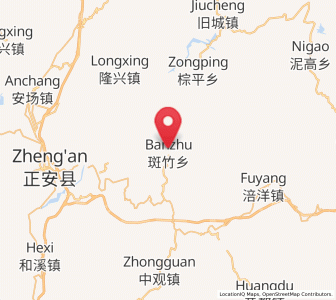 Map of Banzhu, Guizhou