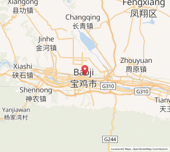 Map of Baoji, Shaanxi