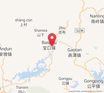 Map of Baokou, Guangdong
